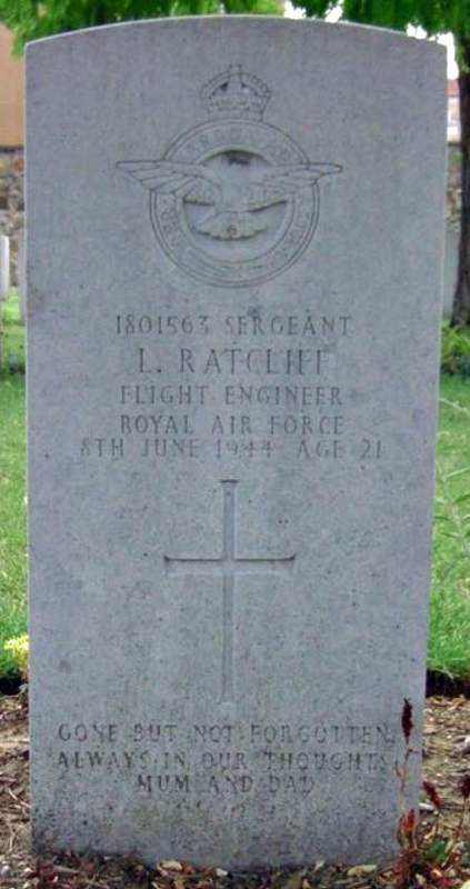 Sgt Leslie Ratcliff<br /><br /><br />died on active duty - June 8th, 1944